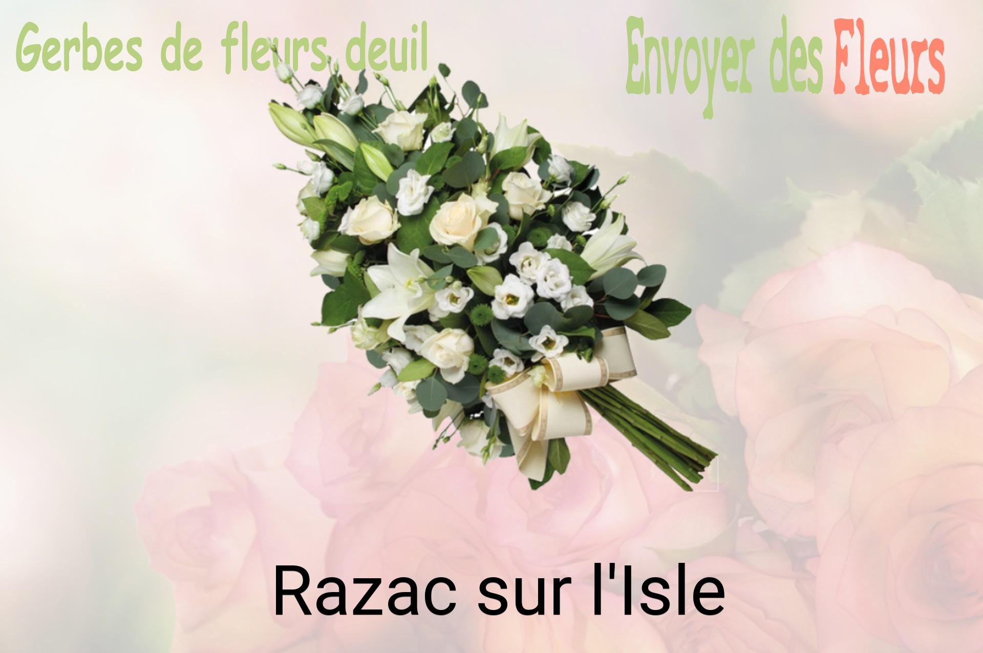 Gerbe de fleurs de deuil livrée à Razac-sur-l'Isle